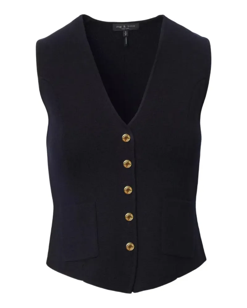 Rag & Bone Portia button-up waistcoat - Blau Blau