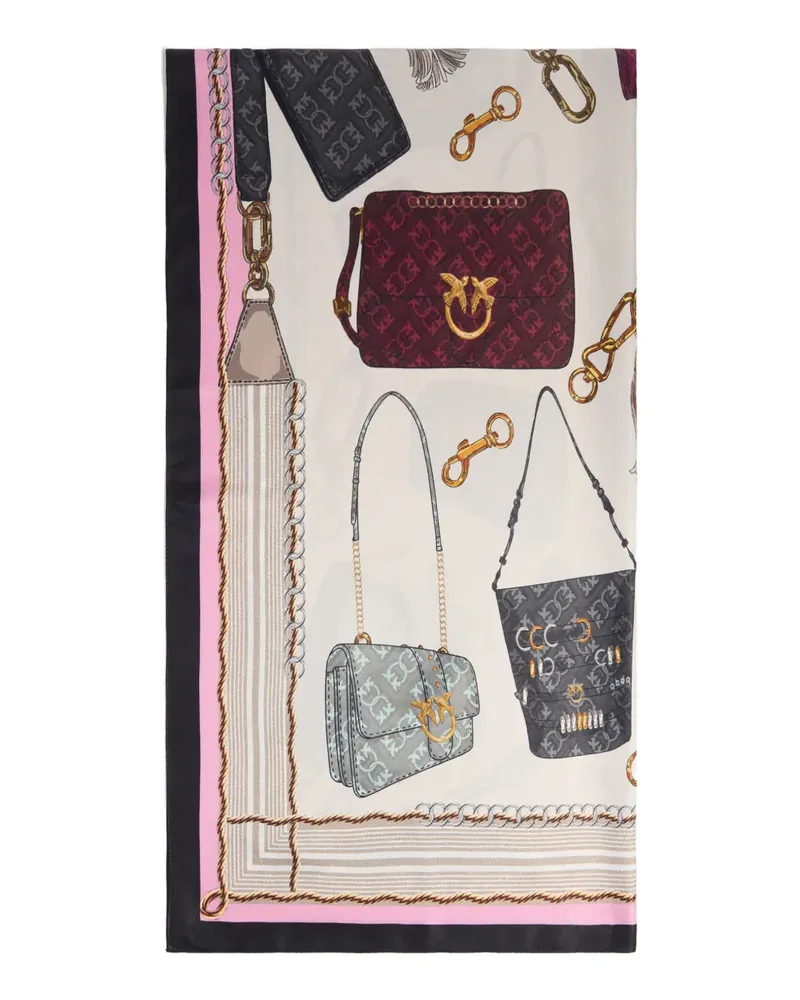 Pinko graphic-print scarf - Rosa Rosa