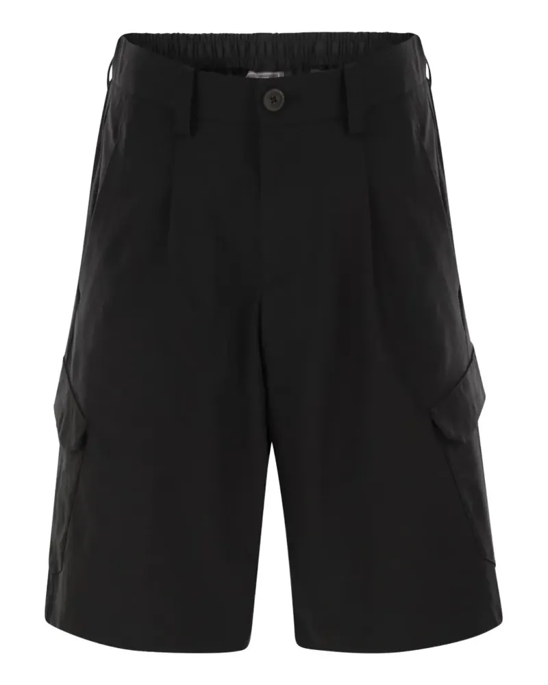 Herno cargo pleated shorts - Schwarz Schwarz
