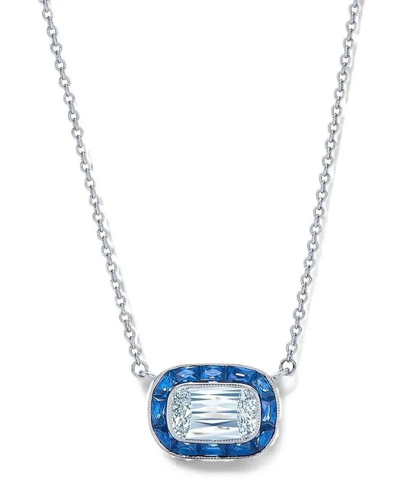 KWIAT Starry Night Halskette mit Diamant und Saphir - Silber Silber