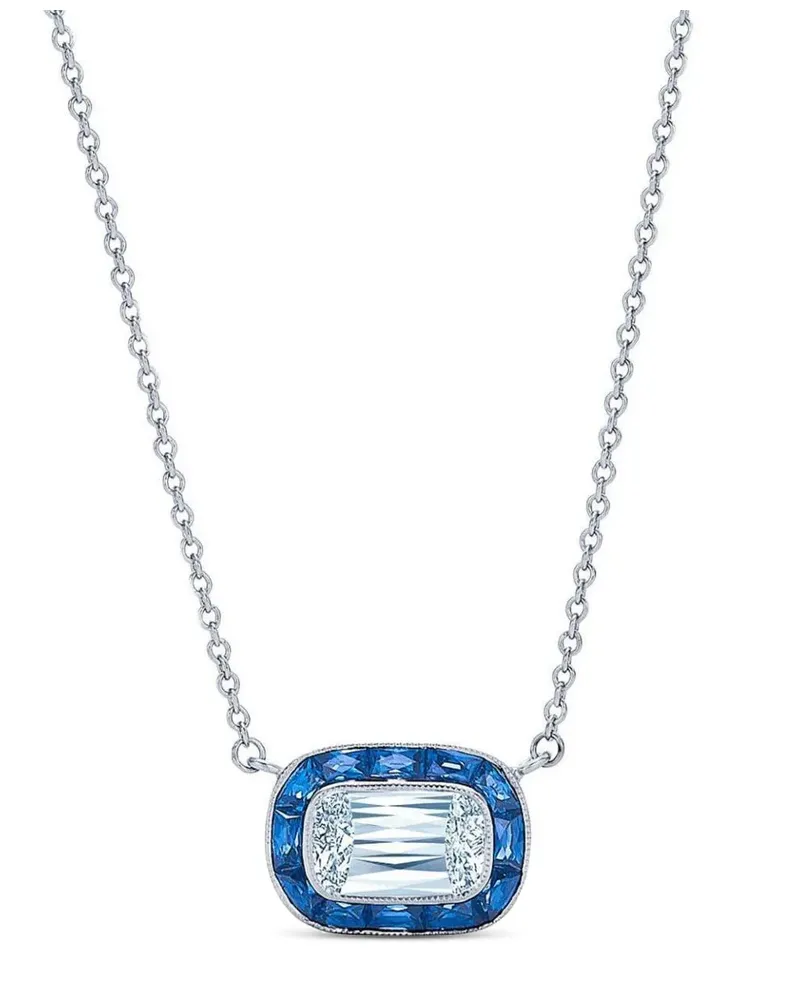KWIAT Starry Night Halskette mit Diamant und Saphir - Silber Silber