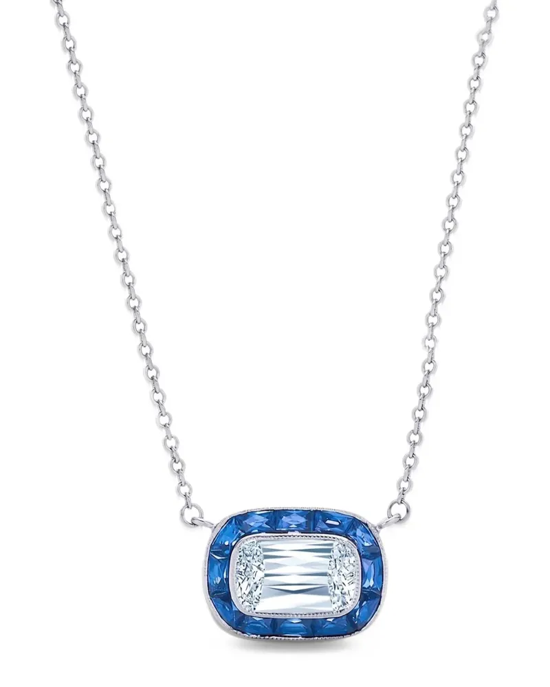 KWIAT Starry Night Halskette mit Diamant und Saphir - Silber Silber