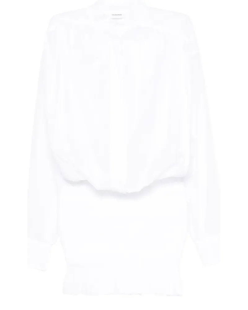 ANDAMANE Rania shirred dress - Weiß Weiß