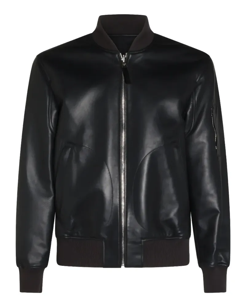 Mackage reversible leather bomber jacket - Schwarz Schwarz