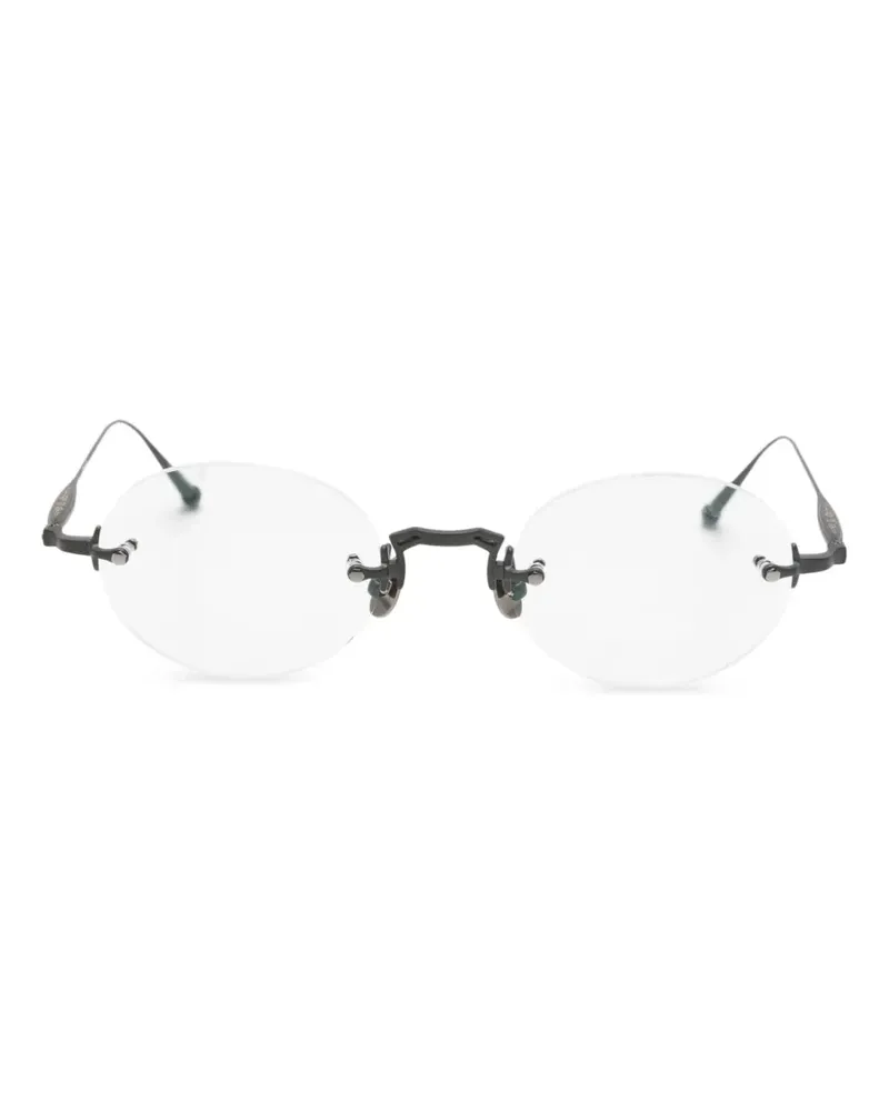 MATSUDA Rahmenlose Brille mit runden Gläsern - Schwarz Schwarz