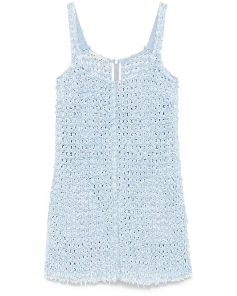 Stella McCartney Bouclé-Jeans-Minikleid - Blau Blau