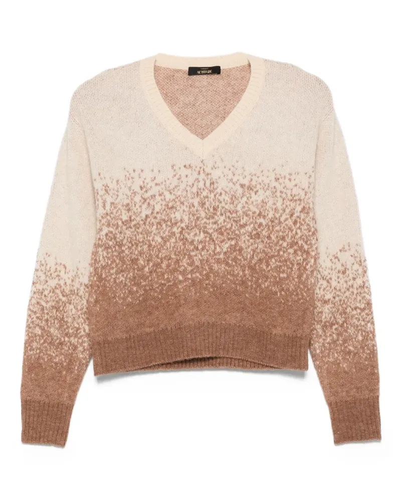 Twin-Set Melierter Pullover mit Farbverlauf - Nude Nude