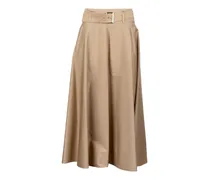 Maxirock mit Gürtel - Nude