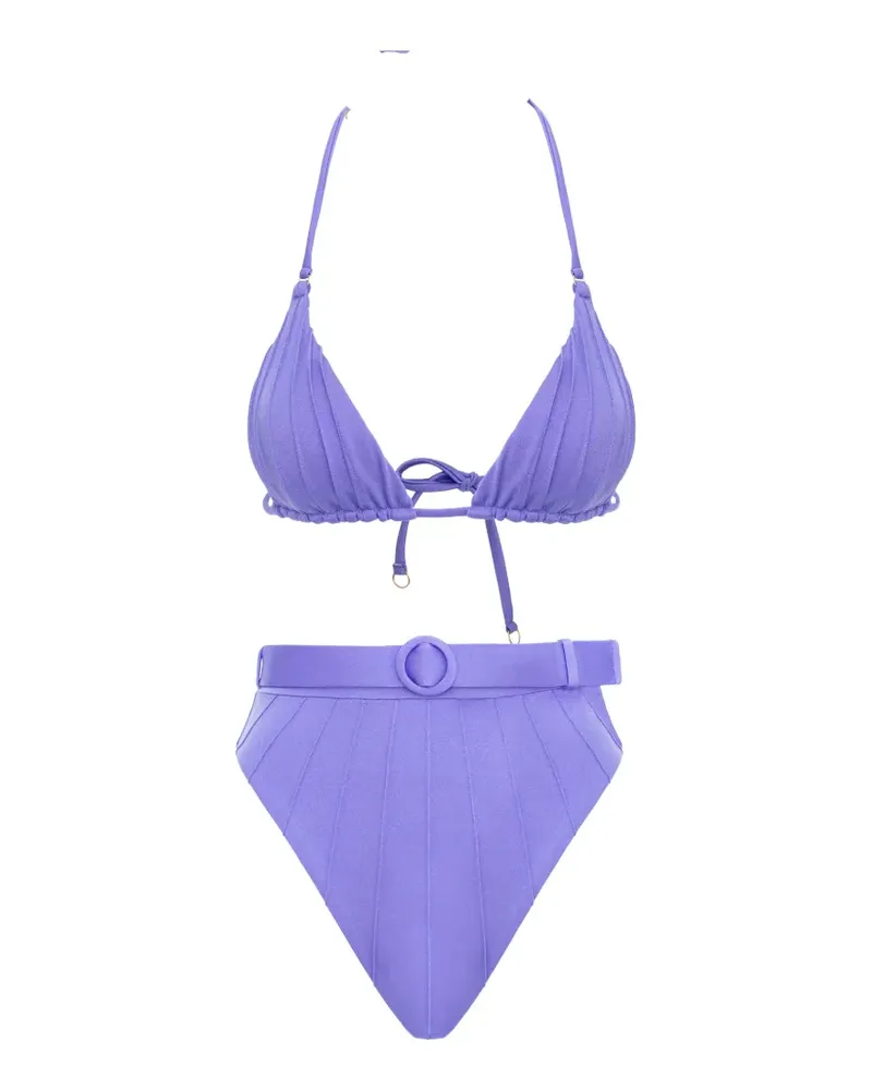 Noire Swimwear Coquillage ribbed bikini - Violett Violett