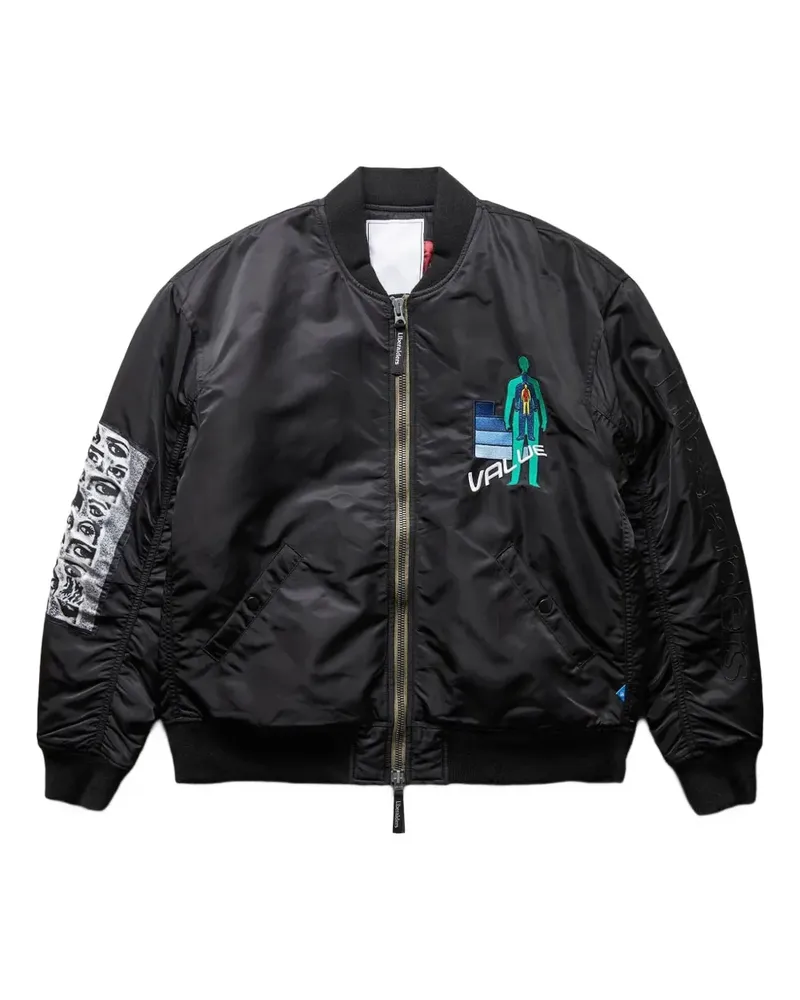Liberaiders Bomberjacke mit grafischem Print - Schwarz Schwarz