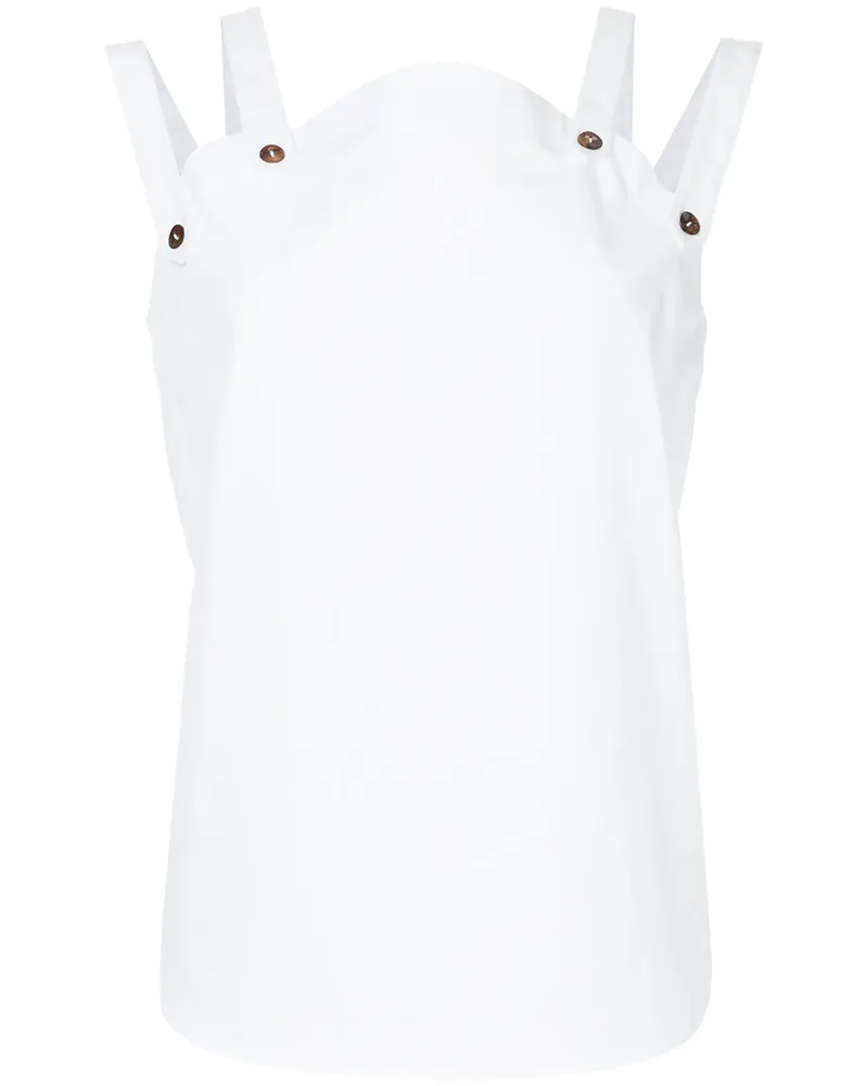 Monographie Top mit Trägern - Weiß Weiß