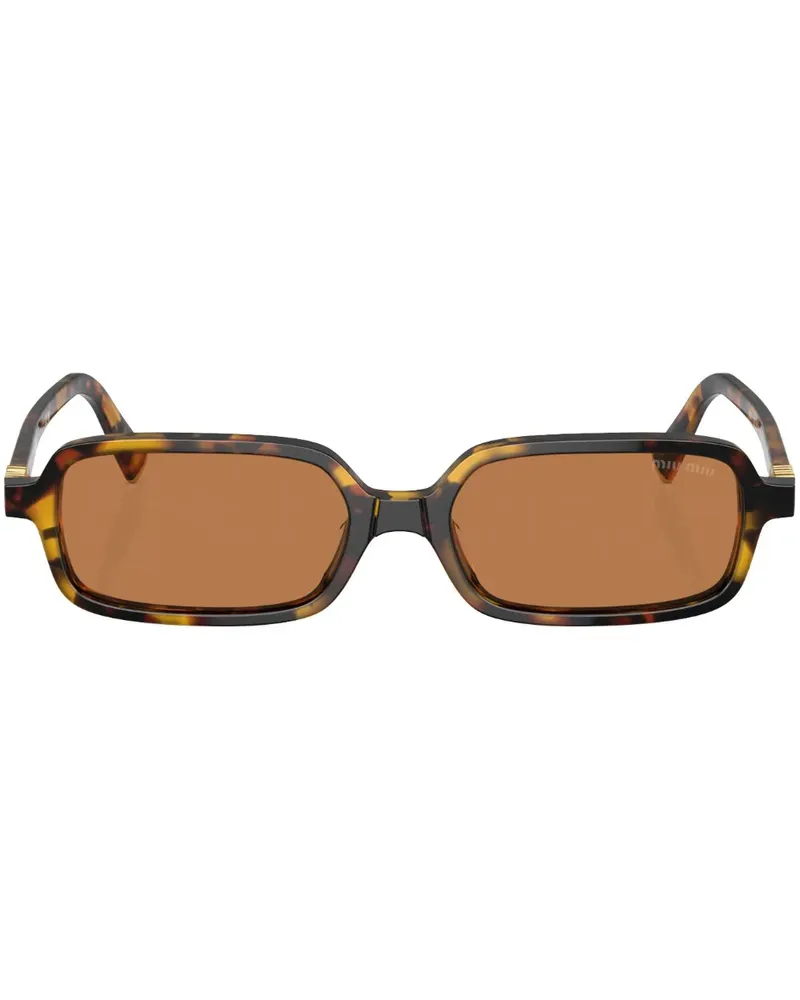 Miu Miu Eckige Sonnenbrille in Schildpattoptik - Braun Braun