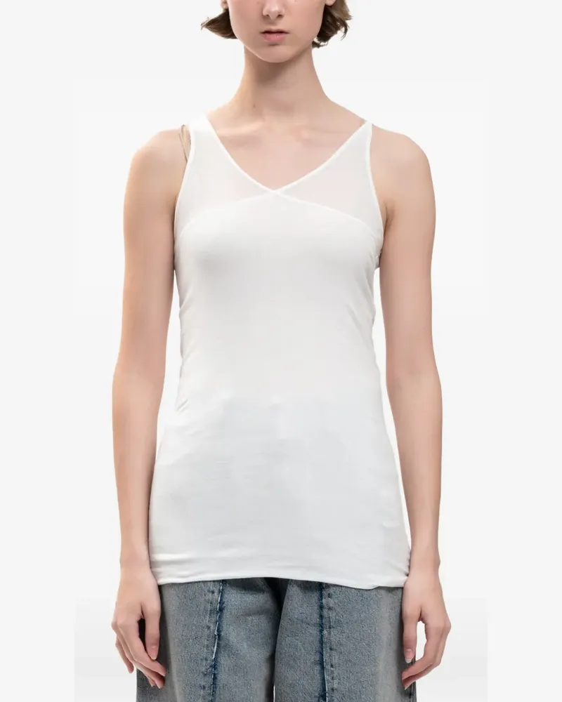 DRKSHDW by Rick Owens Double Ziggy Banana tank top - Weiß Weiß