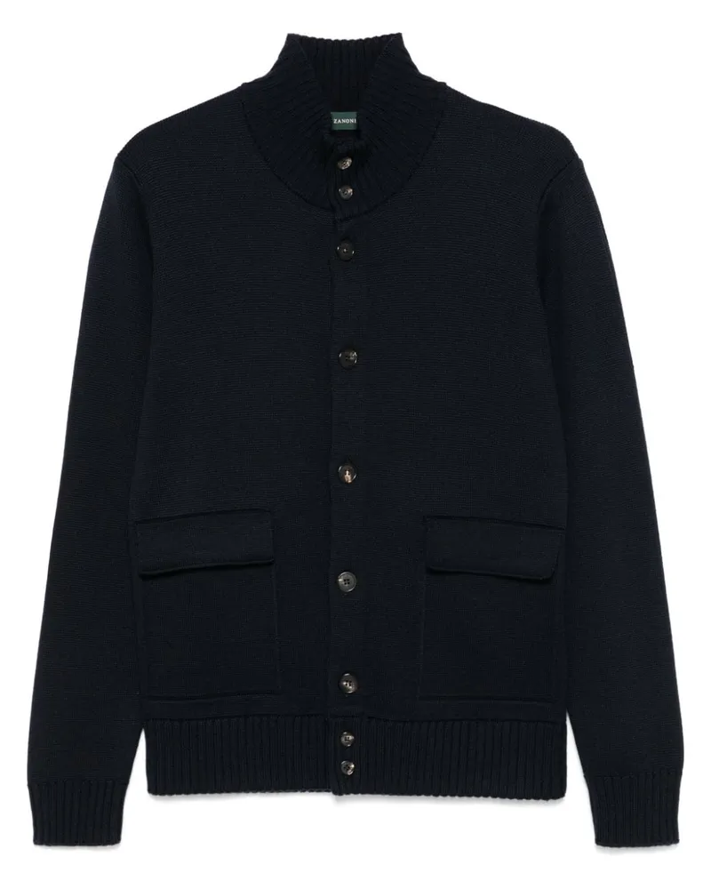Zanone Brera Cardigan - Blau Blau