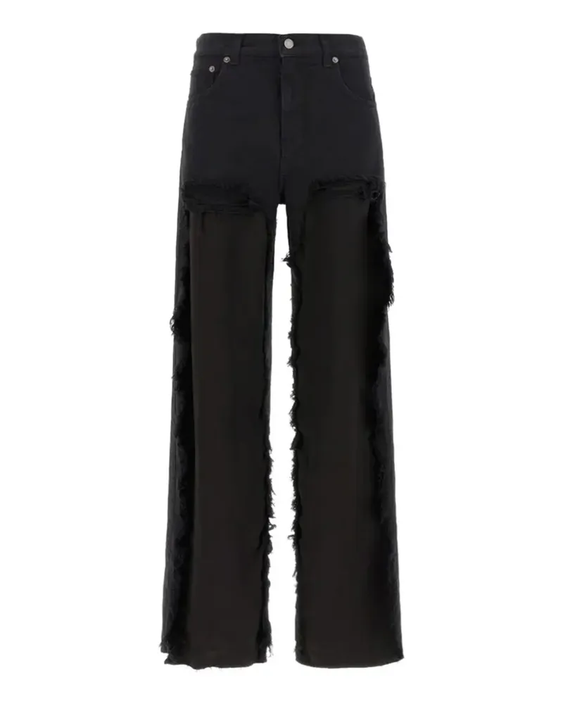 Haikure frayed distressed jeans - Schwarz Schwarz