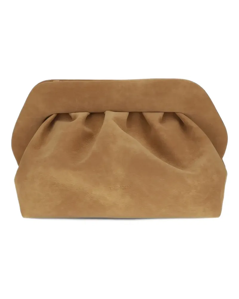 THEMOIRÈ Bios ruched clutch bag - Nude Nude