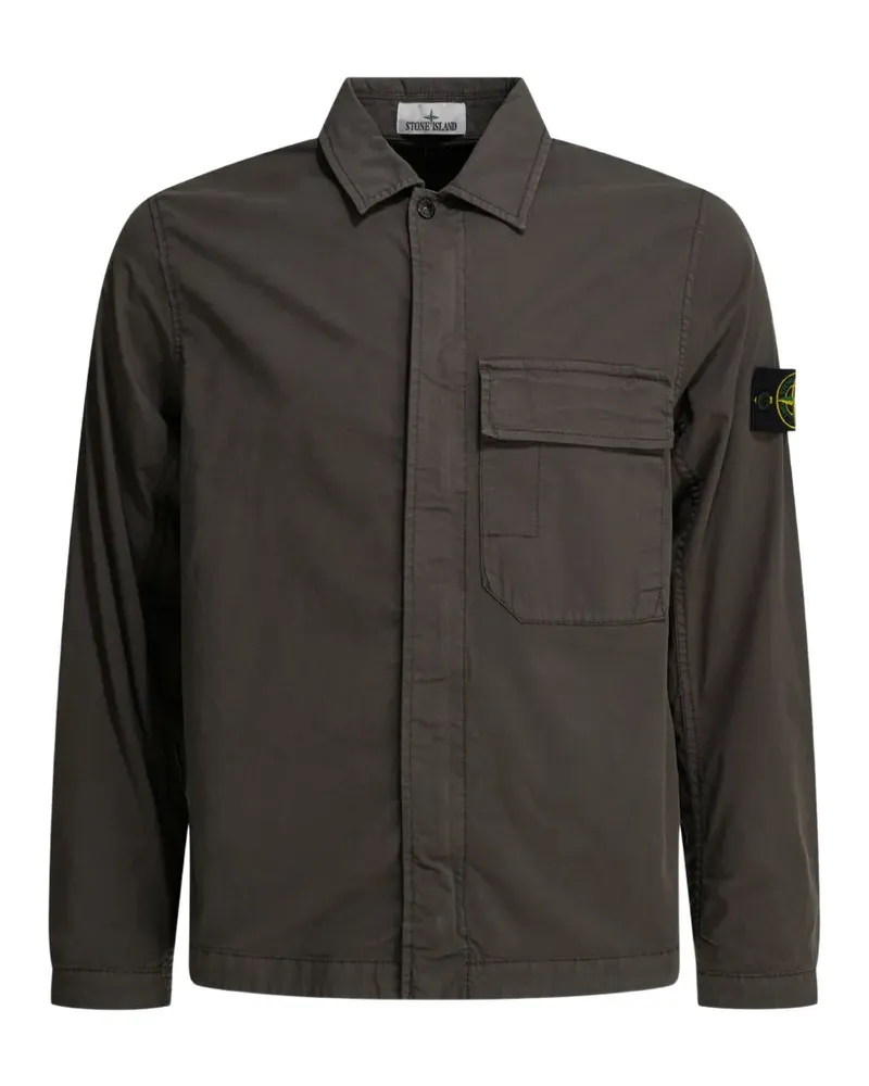 Stone Island logo-detail shirt jacket - Grau Grau
