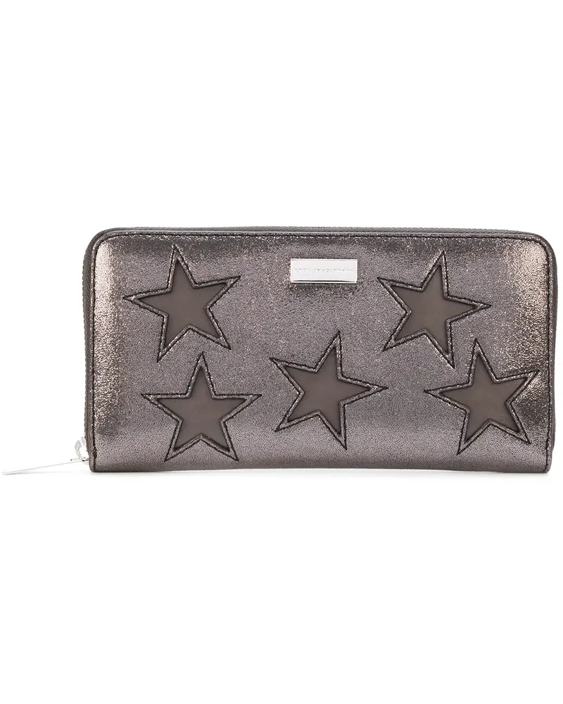 Stella McCartney Portemonnaie mit Stern-Patches - Grau Grau