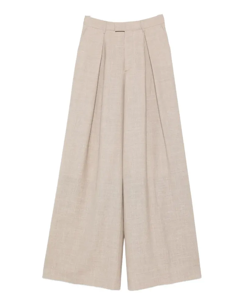 Berwich Nina pleated trousers - Nude Nude