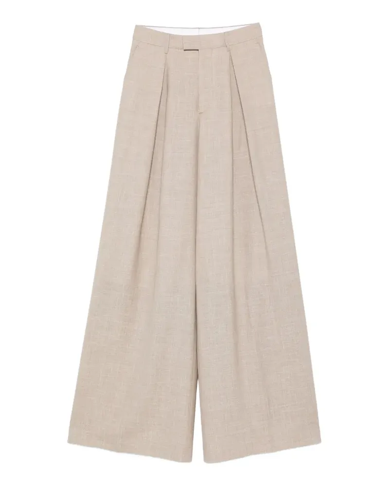 Berwich Nina pleated trousers - Nude Nude