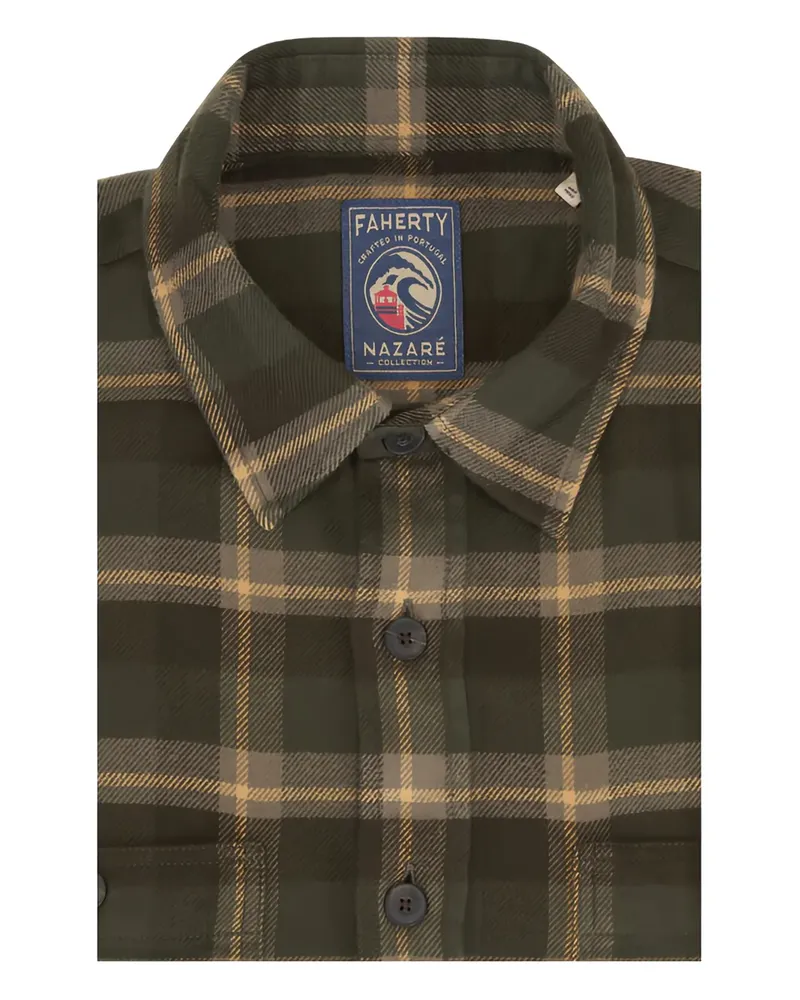 Faherty Heirloom Portuguese checked button shirt - Grün Grün