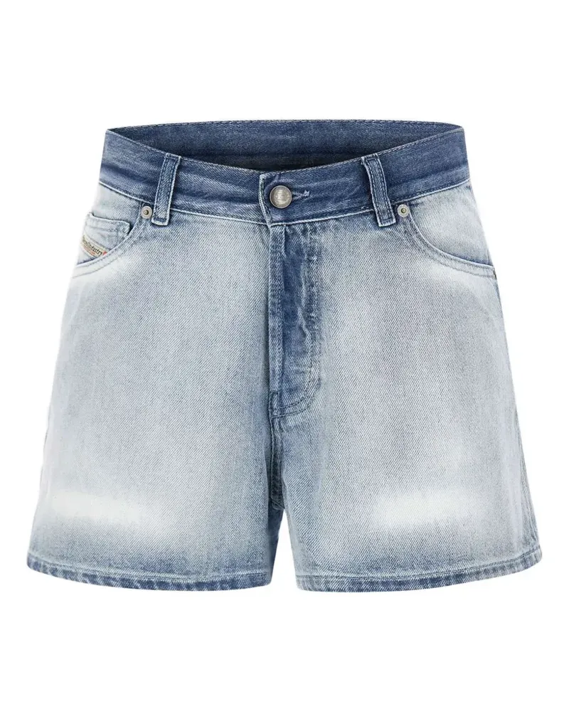 Diesel Ausgeblichene De-Helios Shorts mit hohem Bund - Blau Blau