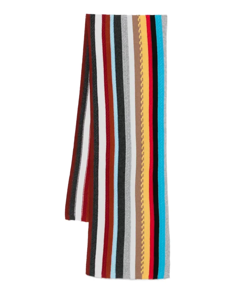 Paul Smith Gestreifter Schal - Schwarz Schwarz