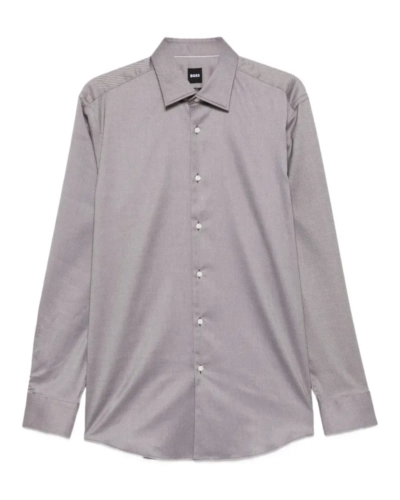 HUGO BOSS micro-stripe cotton shirt - Braun Braun