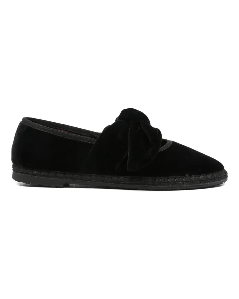 FLABELUS Lyra bow-detail ballet flats - Schwarz Schwarz
