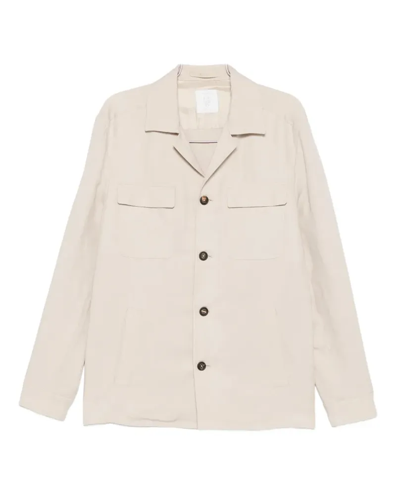 Eleventy buttoned chest-pocket overshirt - Nude Nude