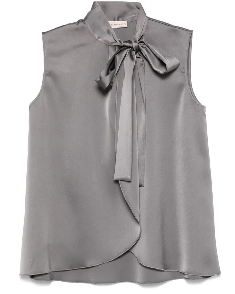 Blanca Oberteil aus Satin - Grau Grau