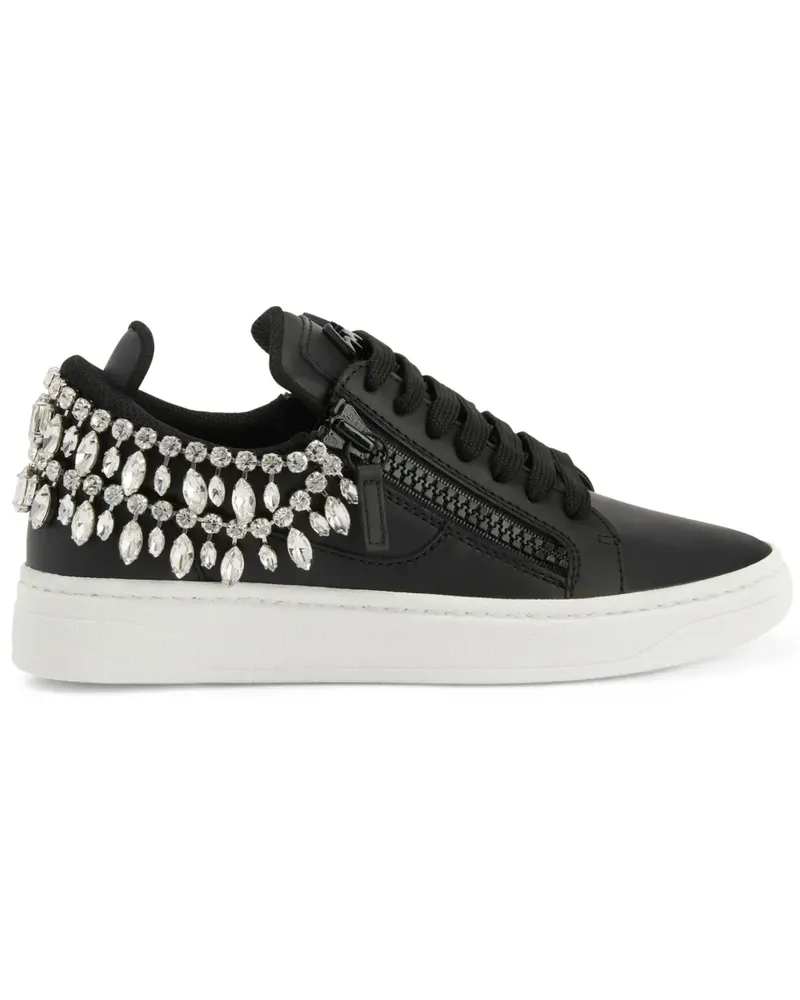 Giuseppe Zanotti Sneakers mit Kristallen - Schwarz Schwarz