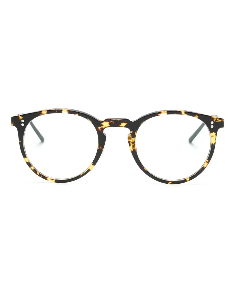 Oliver Peoples Runde Brille in Schildpattoptik - Schwarz Schwarz