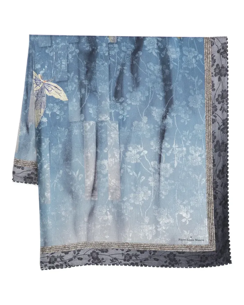 Pierre-Louis Mascia Cialda floral-print scarf - Blau Blau