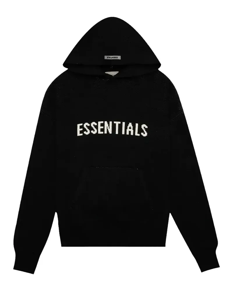 Fear of God Essentials logo-intarsia hoodie - Schwarz Schwarz