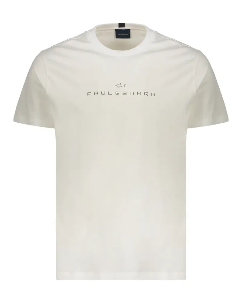 Paul & Shark Kurzärmeliges T-Shirt mit Logo-Print - Weiß Weiß