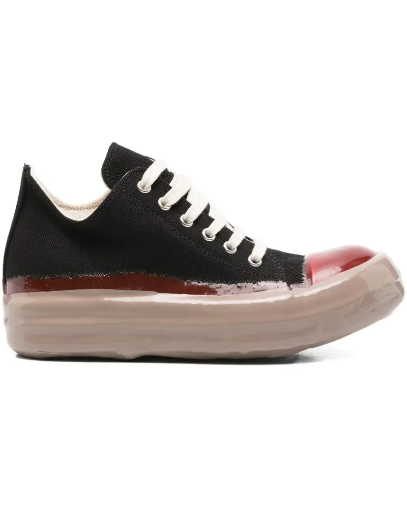 DRKSHDW by Rick Owens Canvas-Sneakers mit Gummikappe - Schwarz Schwarz