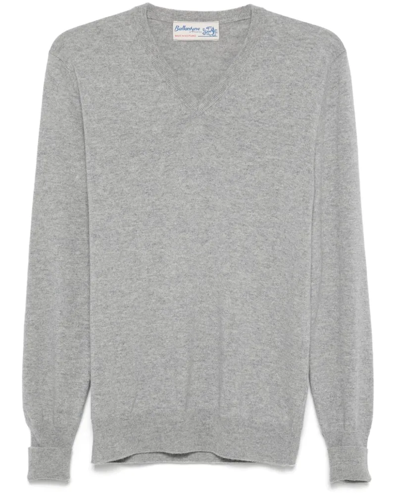 Ballantyne Klassischer Kaschmirpullover - Grau Grau