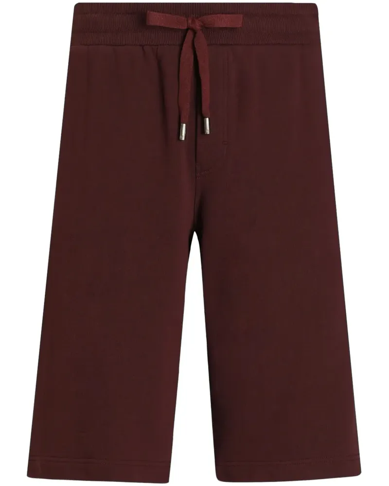 Dolce & Gabbana Shorts mit Logo-Schild - Rot Rot