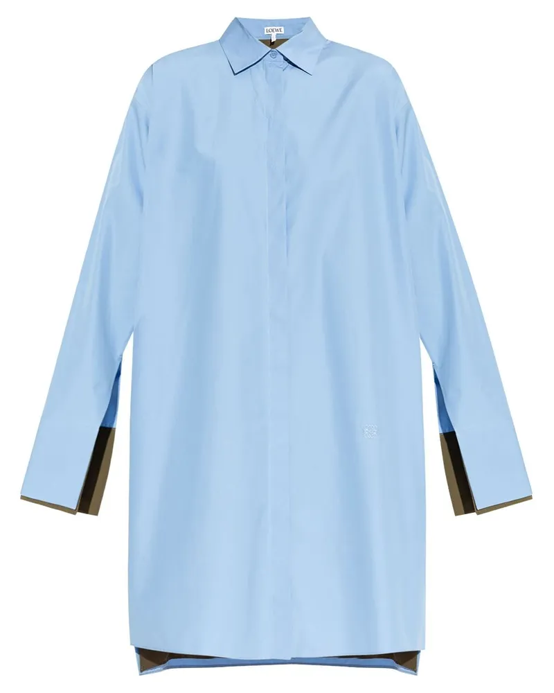 Loewe T-Shirt mit Logo-Stickerei - Blau Blau