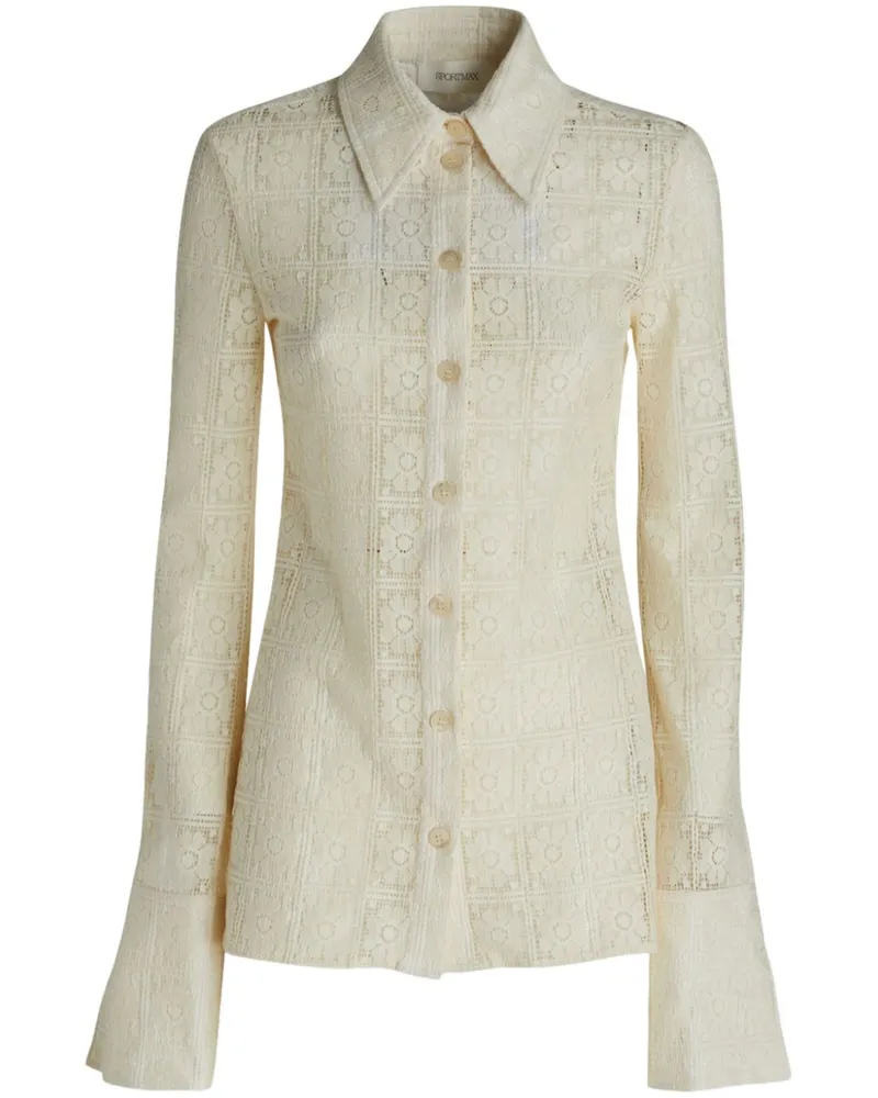 SPORTMAX Hemd mit Spitzenmuster - Nude Nude