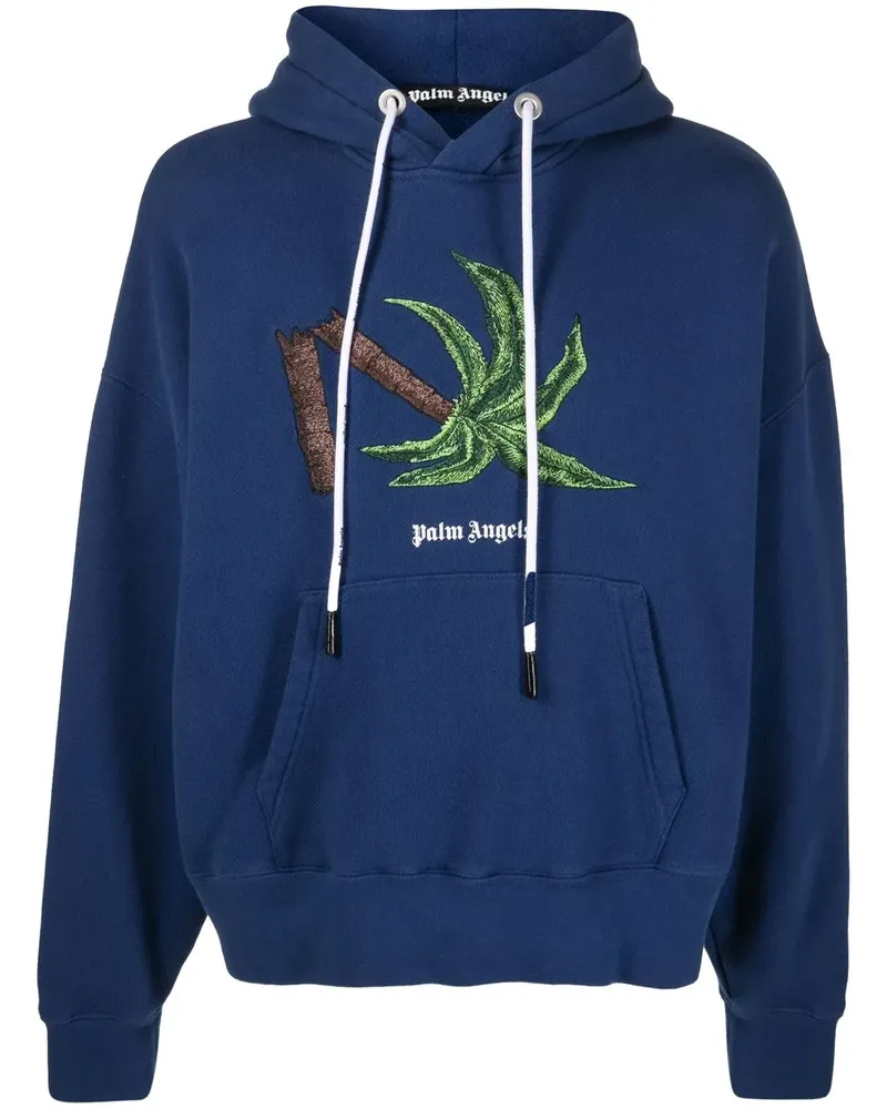 Palm Angels Broken Palm Hoodie - Blau Blau