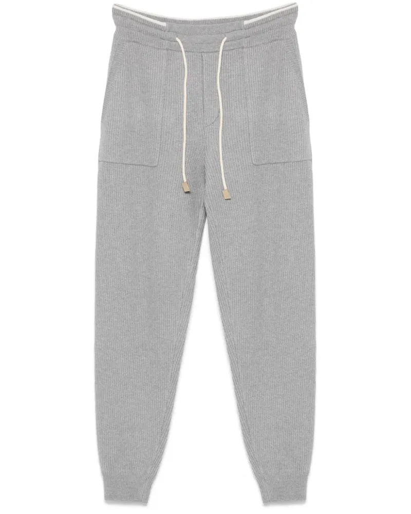 D4.0 Gerippte Jogginghose - Grau Grau