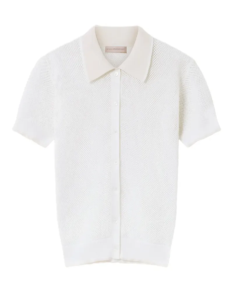 Stella McCartney mesh-knit short-sleeve top - Weiß Weiß