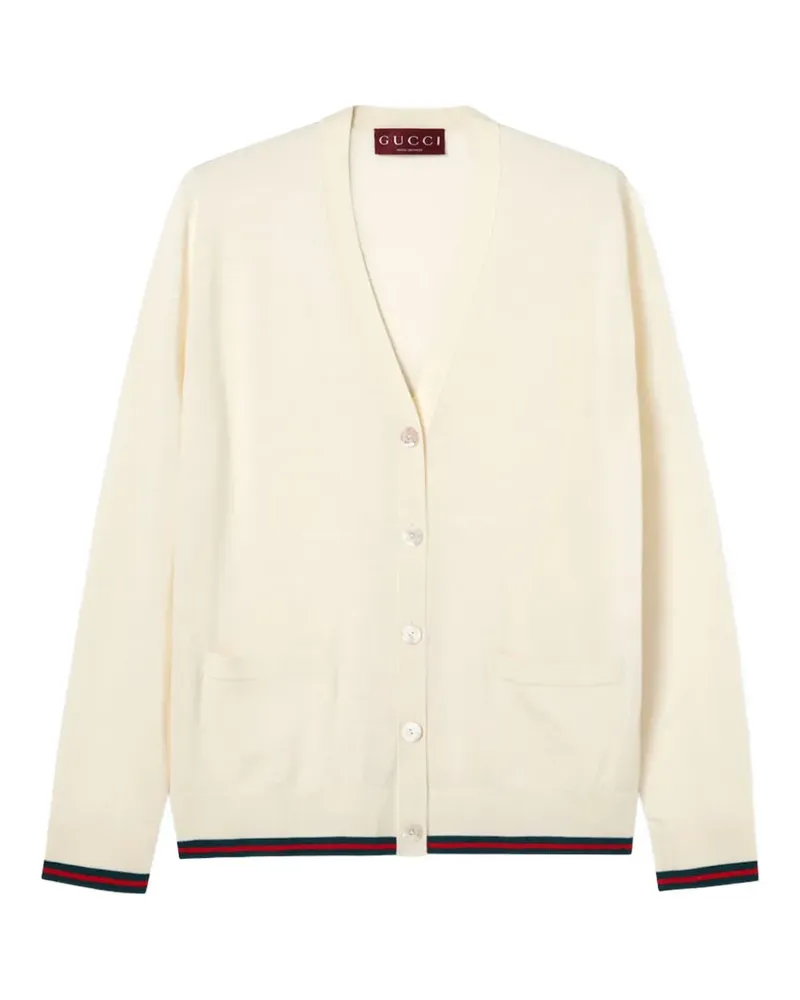 Gucci pocket V-neck cardigan - Nude Nude