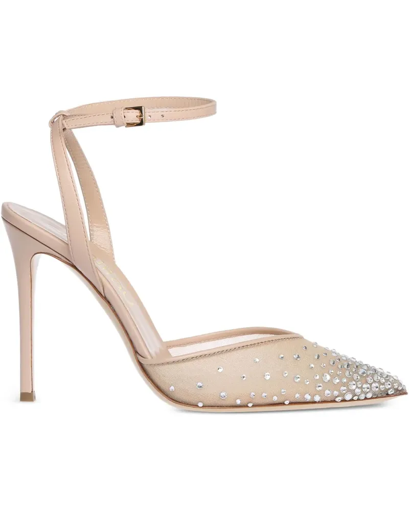 NINALILOU Avril Pumps mit Knöchelriemen 115mm - Nude Nude