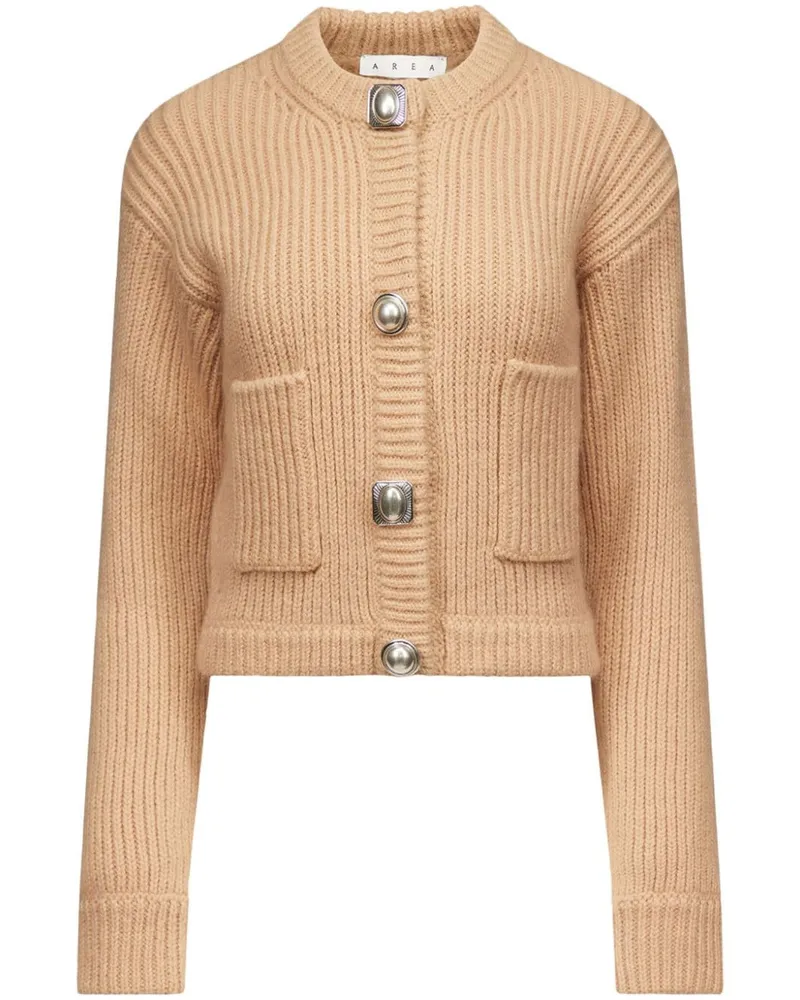 Area Cardigan mit Schmucksteinen - Nude Nude