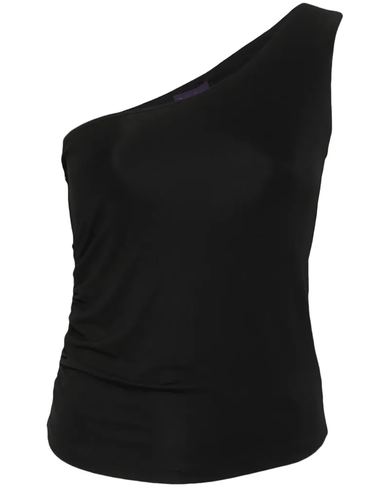 Ralph Lauren One-Shoulder-Top mit Ziernaht - Schwarz Schwarz