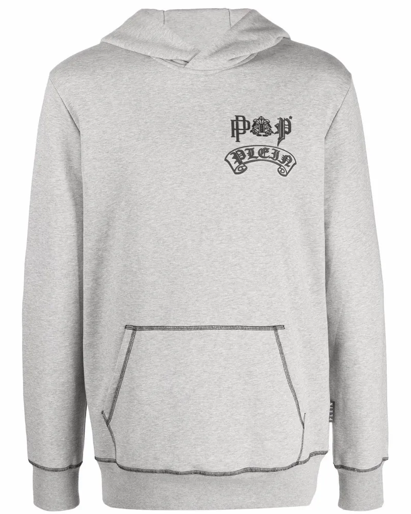 Philipp Plein Hoodie mit Logo-Print - Grau Grau
