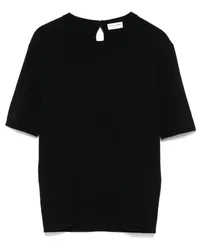 Saint Laurent T-Shirt aus Wolle Schwarz